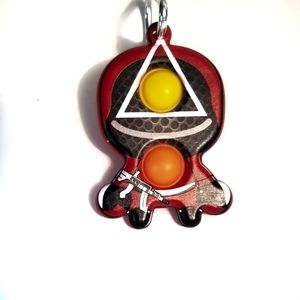 One Simple Dimple Squid Game Pop It Bubble Fidget Toy Keychain